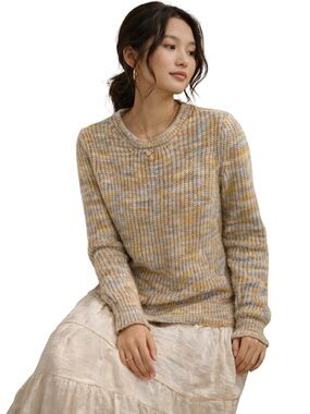 LOFT Multicolor Knit Sweater Size Medium
